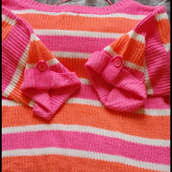 Charlotte Russe Pink/orange sweater XL - Picture 3 of 7